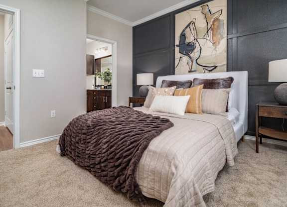 Cozy bedroom at Pecan Springs, Texas