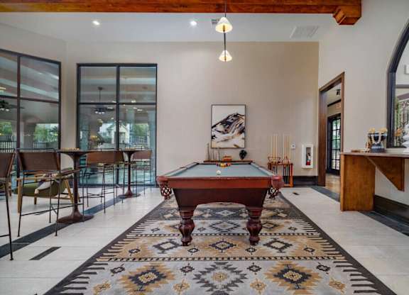 Pool table at Pecan Springs, San Antonio