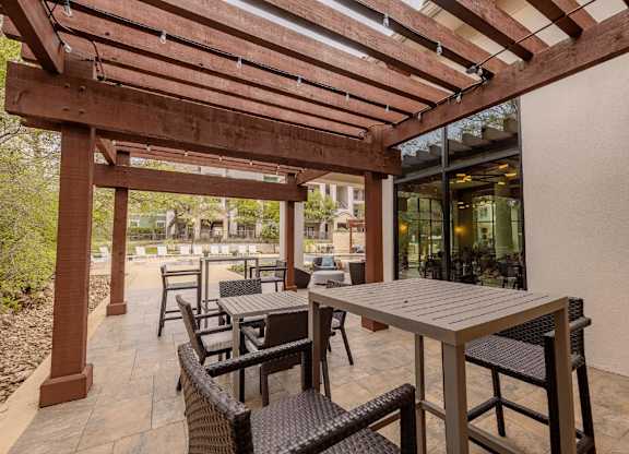 Covered patio at Pecan Springs, San Antonio