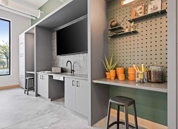 Maker's Room Storage & Cleaning Station at The Hallon Apartments,  Hopkins