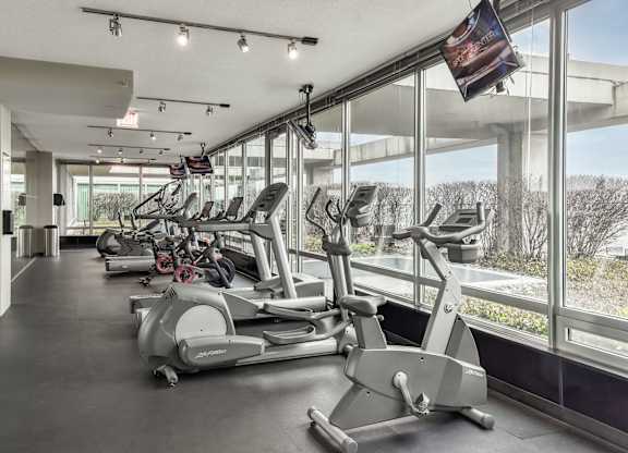 the gym  at Optima Old Orchard Woods, Illinois