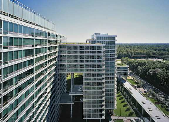 Building Exterior at Optima Old Orchard Woods, Skokie