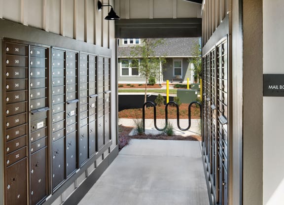 mail lockers at the cottages