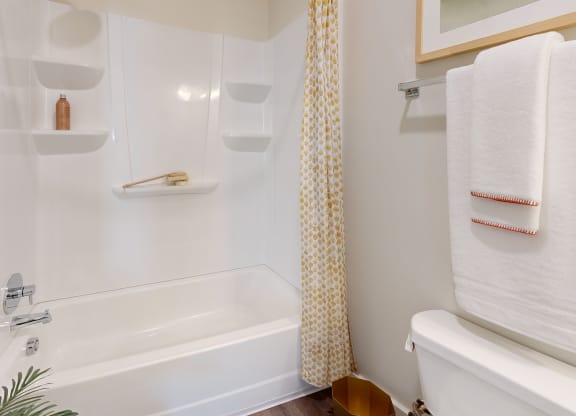 a bathroom with a shower and a sink and a tub