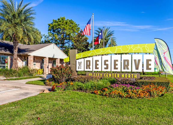 Property Signage at The Reserve at City Center North, Houston, TX