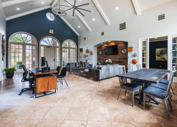Lobby at the bradley braddock road station apartments at Park Hudson Place Apartments, Texas