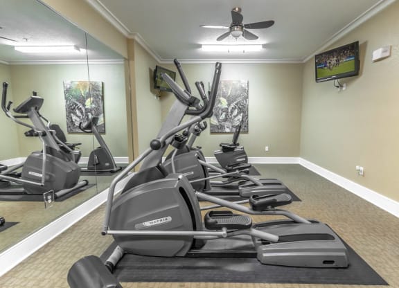the gym at the village apartments