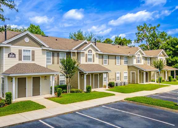 Apartment complex building exterior