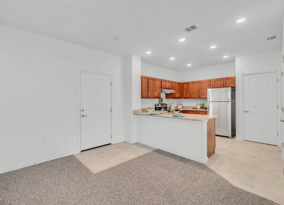 Kitchen, Dining, Living Room