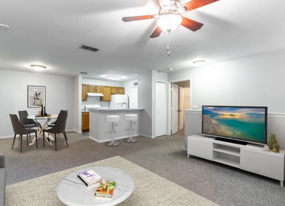 Living/Dining Area Open to the Kitchen