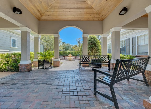 Covered seating area