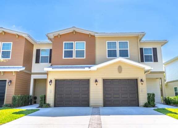 a house with two garage doors