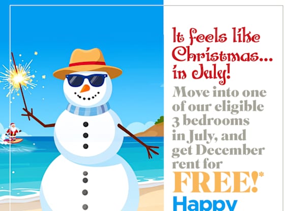 A snowman with a hat and sunglasses holding a sparkler on a beach.