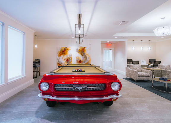 Senior Clubhouse w/1965 Ford Mustang Pool table