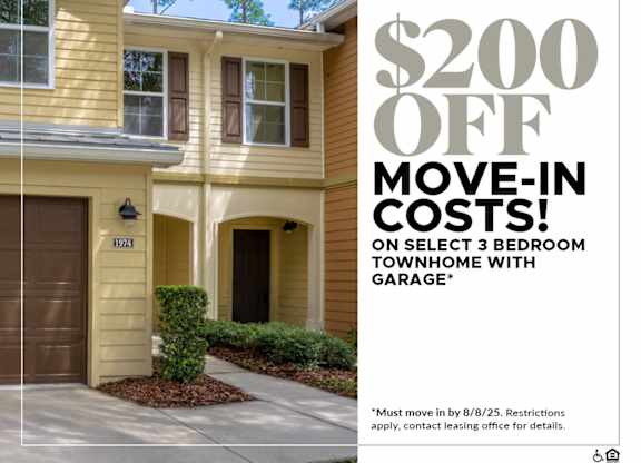 $200 OFF Move-In Costs on Select 3 Bedroom Townhome with Garage