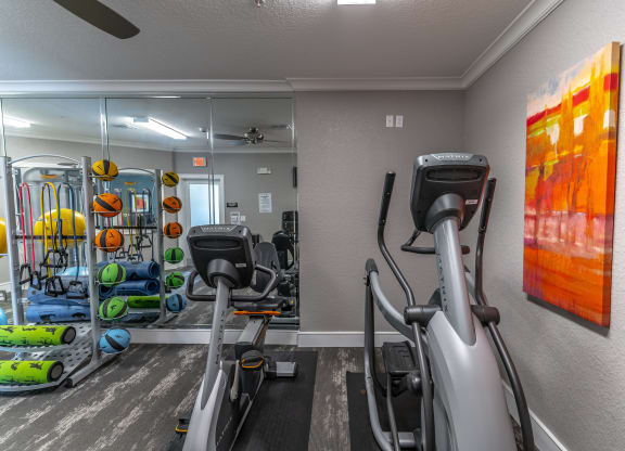 gym with cardio equipment