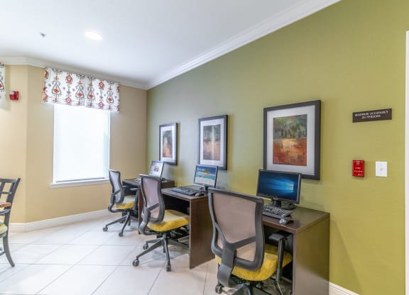 Business Center with comfortable chairs