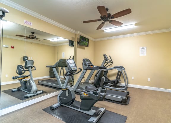 the gym at the whispering winds apartments in pearland, tx