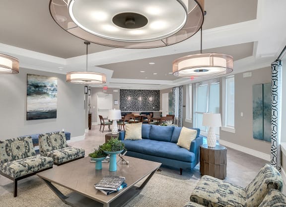 clubhouse area with couches and tv