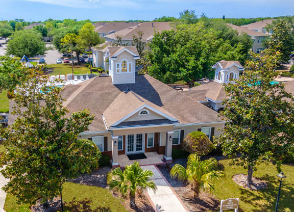 aerial view of the clubhouse