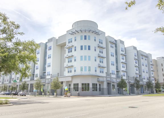 Blue building exterior