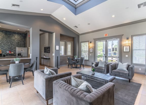 clubhouse area with couches and tv