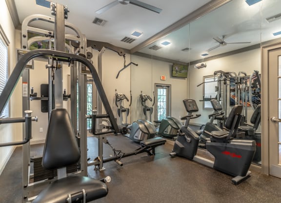 fitness center with equipment