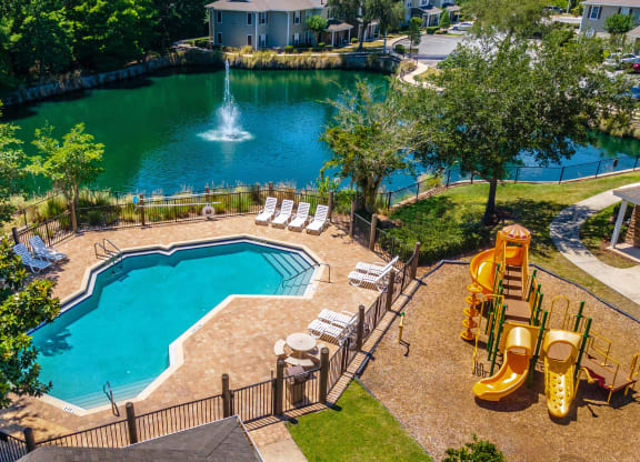Resort-Style Pool and a lakeview