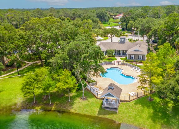 aerial view of pool at newport sound