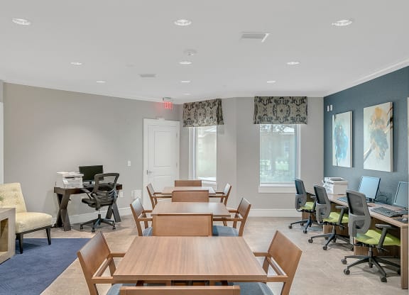 Business Center with comfortable chairs