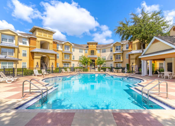 the swimming pool at our apartments