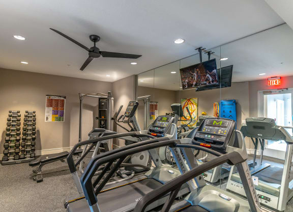 the gym at parc hill apartments