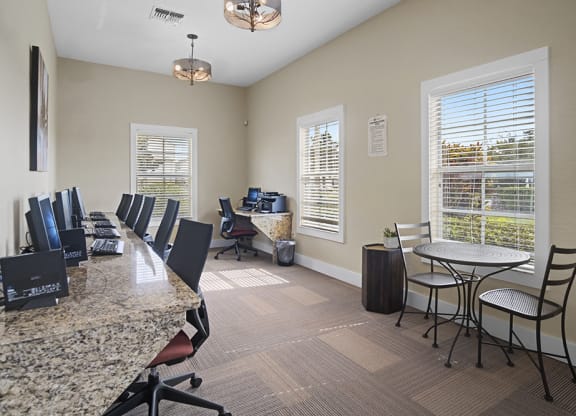 Business Center with comfortable chairs