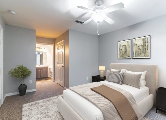 Bedroom with Ample Closet Space and Ensuite Bath
