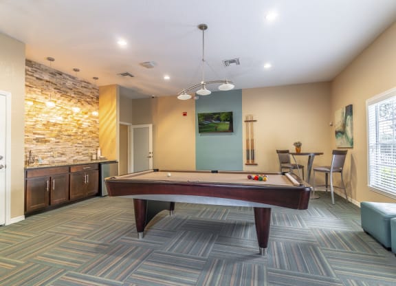 a pool table at homewood suites by hilton houston stafford sugar land