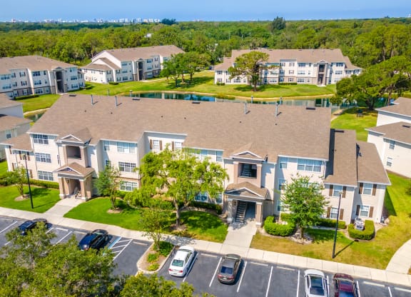 aerial view of university club apartments