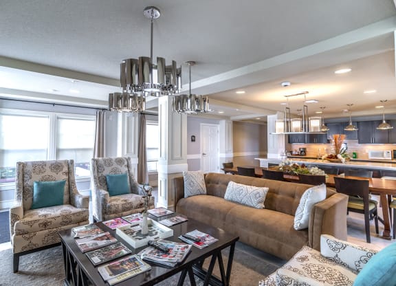 clubhouse area with couches and tv