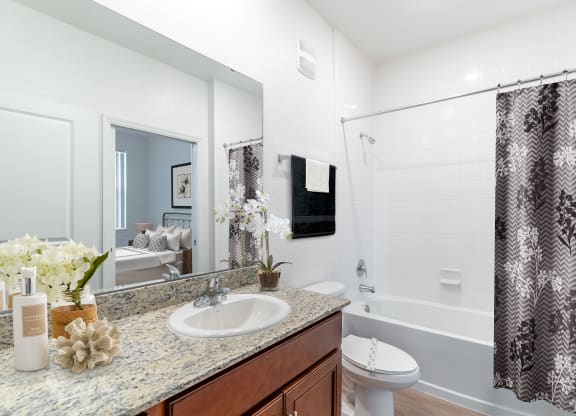 our apartments offer a bathroom with a bathtub
