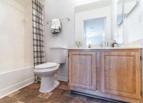 a bathroom with a toilet sink and bathtub