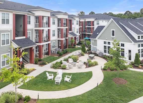 Aerial View of Property at Giddy Hall Apartments, Charlotte, NC, 28273