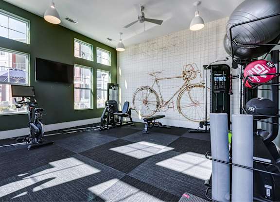 Fitness Center at Giddy Hall Apartments, Charlotte, 28273