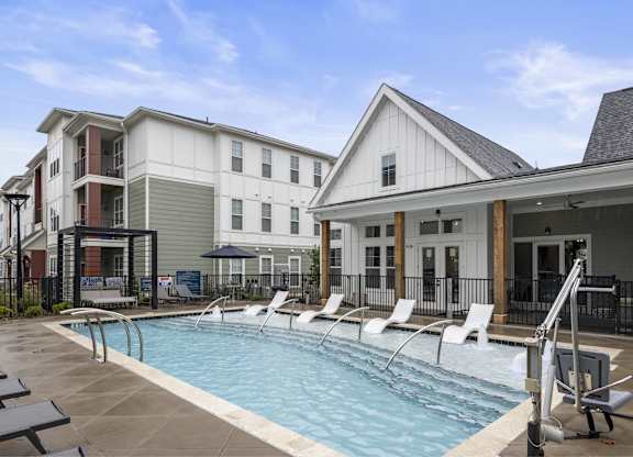 Swimming Pool at Giddy Hall Apartments, Charlotte, 28273