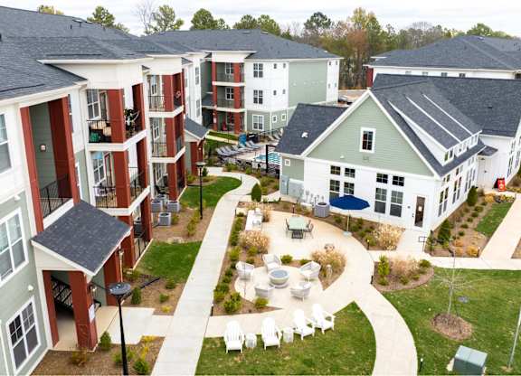 Aerial View at Giddy Hall Apartments, North Carolina, 28273