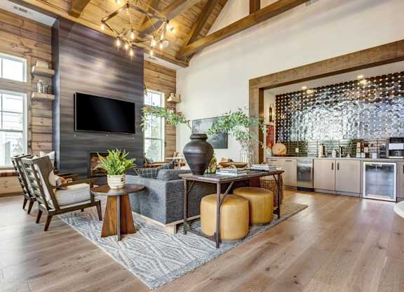 Modern Living Area at Giddy Hall Apartments, Charlotte