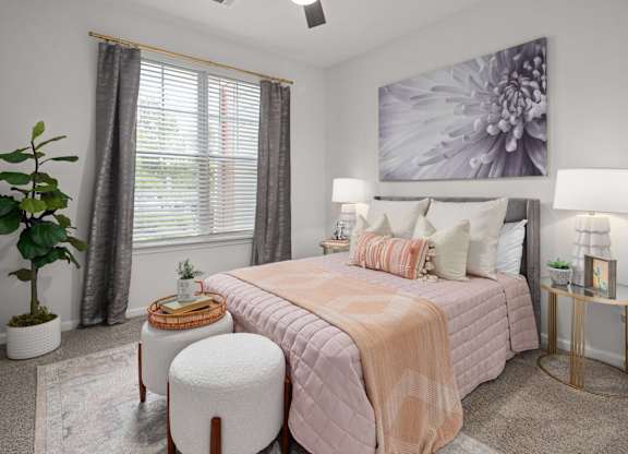 Cozy Bedroom at Giddy Hall Apartments, Charlotte