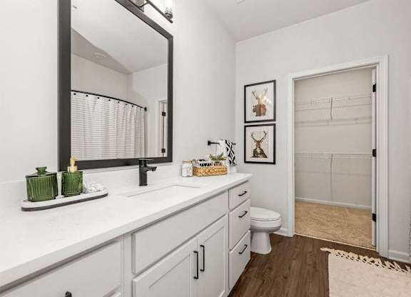 Bathroom with Toilet at Giddy Hall Apartments, Charlotte, NC, 28273