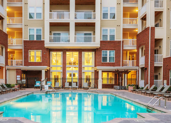 Swimming Pool with Chaise Lounges