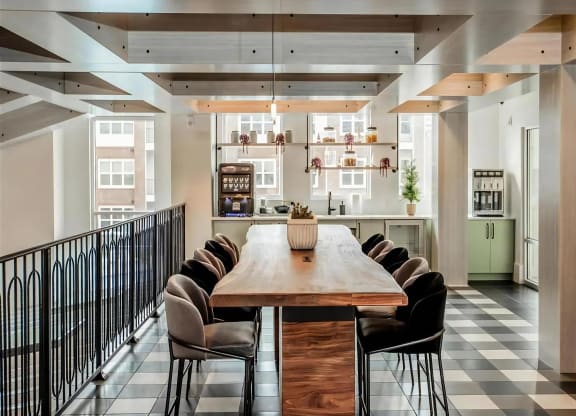 Loft with Large Table and Coffee Bar