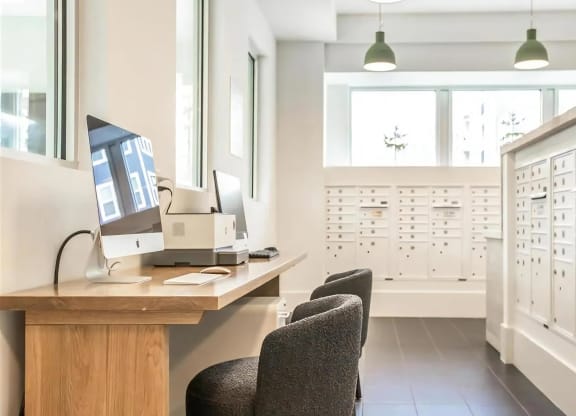 Private Mailroom with Computers