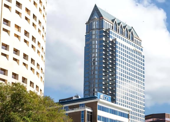 Downtown Tampa High-Rise Architecture Located Close to Anchor Riverwalk